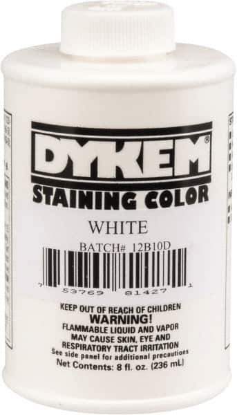 Dykem - 8 Ounce White Staining Color - Brush in Cap Container - Top Tool & Supply