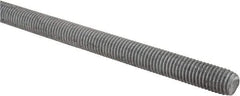 Made in USA - 5/8-11 UNC (Coarse), 6' Long, Low Carbon Steel Threaded Rod - Hot-Dipped Galvanized Finish, Right Hand Thread - Top Tool & Supply