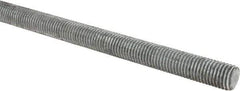 Made in USA - 3/4-10 UNC (Coarse), 6' Long, Low Carbon Steel Threaded Rod - Hot-Dipped Galvanized Finish, Right Hand Thread - Top Tool & Supply