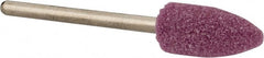 Grier Abrasives - 3/8 x 3/4" Head Diam x Thickness, B52, Pointed, Aluminum Oxide Mounted Point - Top Tool & Supply