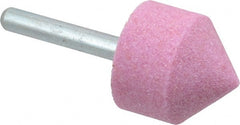 Grier Abrasives - 1-1/8 x 1-1/8" Head Diam x Thickness, A13, Pointed Cylinder, Aluminum Oxide Mounted Point - Top Tool & Supply