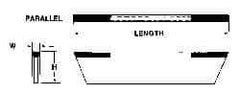 Made in USA - 5/32 Inch Wide x 1-1/8 Inch High x 6-1/2 Inch Long, Parallel Blade, Cutoff Blade - Micrograin Grade, Bright Finish - Exact Industrial Supply