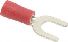 Ideal - #10 Stud, 22 to 18 AWG Compatible, Partially Insulated, Crimp Connection, Standard Fork Terminal - Top Tool & Supply