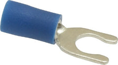 Ideal - #10 Stud, 16 to 14 AWG Compatible, Partially Insulated, Crimp Connection, Locking Fork Terminal - Top Tool & Supply