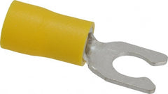 Ideal - #10 Stud, 12 to 10 AWG Compatible, Partially Insulated, Crimp Connection, Locking Fork Terminal - Top Tool & Supply