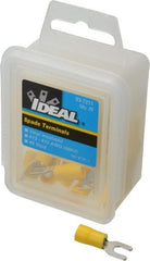 Ideal - #8 Stud, 12 to 10 AWG Compatible, Partially Insulated, Crimp Connection, Standard Fork Terminal - Top Tool & Supply