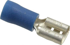 Ideal - 16 to 14 AWG, Vinyl, Fully Insulated, Female Wire Disconnect - 1/4 Inch Wide Tab, Blue, cUL Listed, RoHS Compliant, UL Listed - Top Tool & Supply