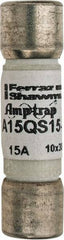 Ferraz Shawmut - 150 VAC/VDC, 15 Amp, Fast-Acting Semiconductor/High Speed Fuse - Clip Mount, 1-1/2" OAL, 100 at AC, 50 at DC kA Rating, 13/32" Diam - Top Tool & Supply