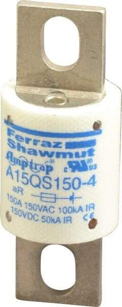 Ferraz Shawmut - 150 VAC/VDC, 150 Amp, Fast-Acting Semiconductor/High Speed Fuse - Bolt-on Mount, 2-21/32" OAL, 100 at AC, 50 at DC kA Rating, 1-1/8" Diam - Top Tool & Supply