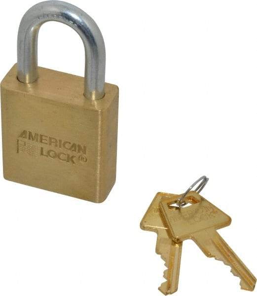 American Lock - 3/4" Shackle Clearance, Keyed Alike Padlock - 5/16" Shackle Diam, Steel - Top Tool & Supply