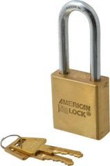 American Lock - 3/4" Shackle Clearance, Keyed Alike Padlock - 5/16" Shackle Diam, Steel - Top Tool & Supply