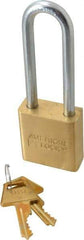 American Lock - 3/4" Shackle Clearance, Keyed Different Padlock - 5/16" Shackle Diam, Steel - Top Tool & Supply