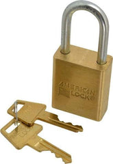 American Lock - 3/4" Shackle Clearance, Keyed Different Padlock - 1/4" Shackle Diam, Steel - Top Tool & Supply