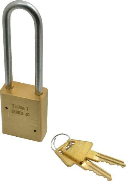 American Lock - 3/4" Shackle Clearance, Keyed Alike Padlock - 1/4" Shackle Diam, Steel - Top Tool & Supply