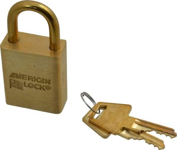 American Lock - 3/4" Shackle Clearance, Keyed Alike Padlock - 1/4" Shackle Diam, Steel - Top Tool & Supply