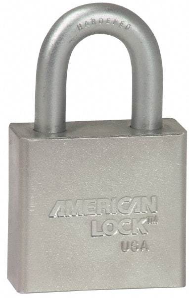 American Lock - 3/4" Shackle Clearance, Keyed Alike Tubular Padlock - 3/8" Shackle Diam, Steel - Top Tool & Supply