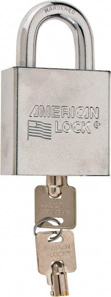 American Lock - 3/4" Shackle Clearance, Keyed Alike Tubular Padlock - 7/16" Shackle Diam, Steel - Top Tool & Supply