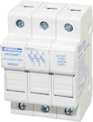 Ferraz Shawmut - 3 Pole, 600 VAC/VDC, 30 Amp, DIN Rail Mount Fuse Holder - Compatible with CC Class, 2.07 Inch Wide Fuse - Top Tool & Supply