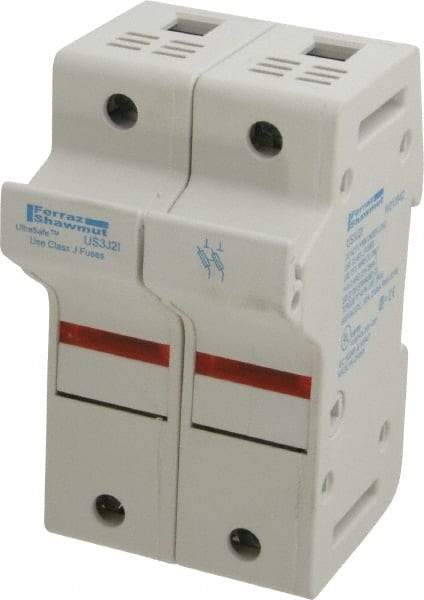 Ferraz Shawmut - 2 Pole, 600 VAC/VDC, 30 Amp, DIN Rail Mount Fuse Holder - Compatible with J Class, 58mm Long x 2.56 Inch Wide and 22mm Diameter Fuse - Top Tool & Supply