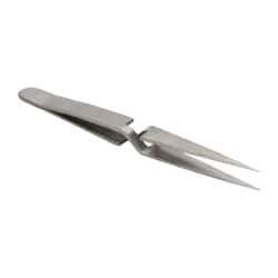 Value Collection - 4-3/4" OAL N1 Reverse Action Tweezers - Fine Point - Top Tool & Supply