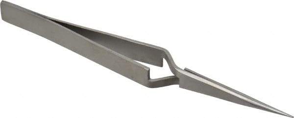 Value Collection - 4-7/8" OAL NAA Reverse Action Tweezers - Long & Strong Point - Top Tool & Supply