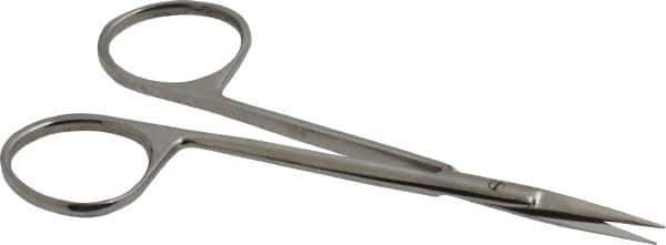 Value Collection - 4-1/2" OAL Stainless Steel Iris Scissors - Straight Handle, For General Purpose Use - Top Tool & Supply