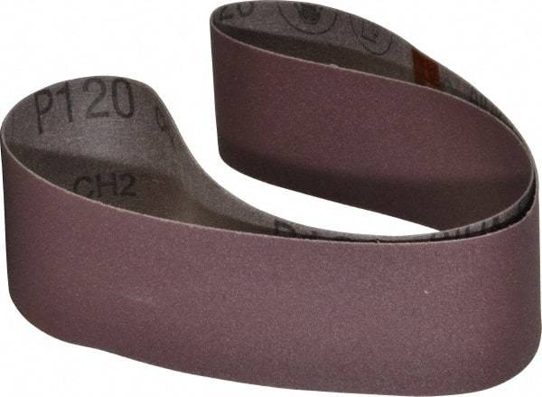 3M - 2" Wide x 36" OAL, 120 Grit, Aluminum Oxide Abrasive Belt - Aluminum Oxide, Fine, Coated, X Weighted Cloth Backing, Series 341D - Top Tool & Supply