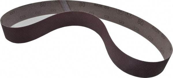 3M - 2" Wide x 48" OAL, 80 Grit, Aluminum Oxide Abrasive Belt - Aluminum Oxide, Medium, Coated, X Weighted Cloth Backing, Series 341D - Top Tool & Supply