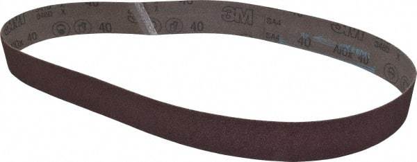 3M - 2" Wide x 48" OAL, 40 Grit, Aluminum Oxide Abrasive Belt - Aluminum Oxide, Coarse, Coated, X Weighted Cloth Backing, Series 341D - Top Tool & Supply