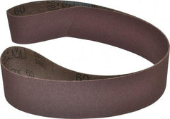 3M - 2-1/2" Wide x 48" OAL, 60 Grit, Aluminum Oxide Abrasive Belt - Aluminum Oxide, Medium, Coated, X Weighted Cloth Backing, Series 341D - Top Tool & Supply