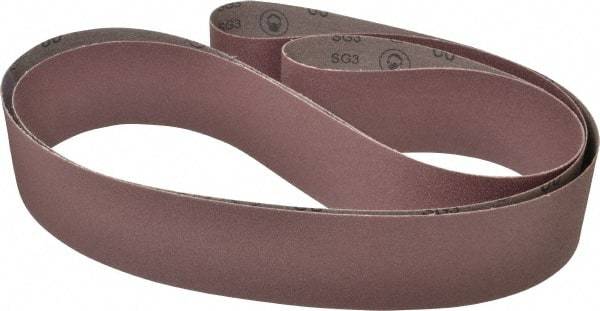 3M - 3" Wide x 132" OAL, 80 Grit, Aluminum Oxide Abrasive Belt - Aluminum Oxide, Medium, Coated, X Weighted Cloth Backing, Series 341D - Top Tool & Supply