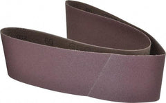 3M - 4" Wide x 48" OAL, 60 Grit, Aluminum Oxide Abrasive Belt - Aluminum Oxide, Medium, Coated, X Weighted Cloth Backing, Series 341D - Top Tool & Supply