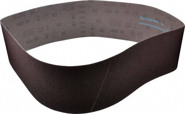 3M - 6" Wide x 60" OAL, 40 Grit, Aluminum Oxide Abrasive Belt - Aluminum Oxide, Coarse, Coated, X Weighted Cloth Backing, Series 341D - Top Tool & Supply