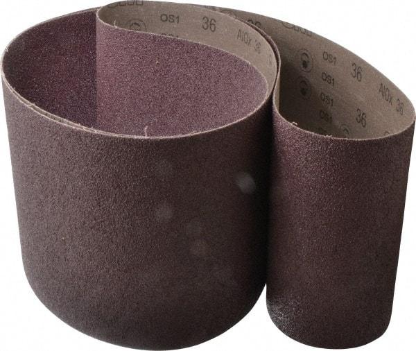 3M - 8" Wide x 107" OAL, 36 Grit, Aluminum Oxide Abrasive Belt - Aluminum Oxide, Very Coarse, Coated, X Weighted Cloth Backing, Series 341D - Top Tool & Supply