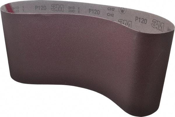 3M - 9" Wide x 48" OAL, 120 Grit, Aluminum Oxide Abrasive Belt - Aluminum Oxide, Fine, Coated, X Weighted Cloth Backing, Series 341D - Top Tool & Supply