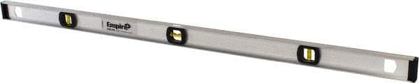 Empire Level - 48" Long 3 Vial I-Beam Level - Aluminum, Silver, 1 Level & 2 Plumb Vials - Top Tool & Supply