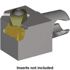 Kennametal - Insert Style NG 2L, 25mm Head Length, Right Hand Cut, External Modular Threading Cutting Unit Head - System Size KM20, 17mm Center to Cutting Edge, Series Top Notch - Top Tool & Supply