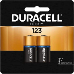 Duracell - Size 123A, Lithium, 2 Pack, Photo Battery - 3 Volts - Top Tool & Supply