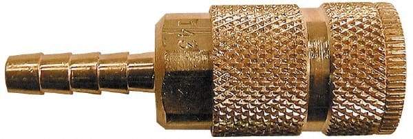 Coilhose Pneumatics - Hose Barb Industrial Pneumatic Hose Coupler - Brass, 3/8" Body Diam, 3/8" Hose ID - Top Tool & Supply