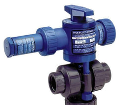 Plast-O-Matic - 1" Pipe, PVC Pneumatic Spring Return Actuated Ball Valve - EPDM Seal, True Union End Connection - Top Tool & Supply