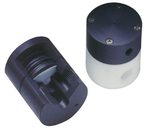 Plast-O-Matic - 1-1/2" Pipe, 100 Max psi, Diaphragm Valve - Female NPT End Connection, PVC - Top Tool & Supply