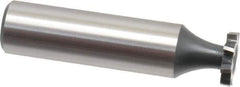 Interstate - 1/2" Diam x 3/32" Face Width, Cobalt, 8 Teeth, Shank Connection Woodruff Keyseat Cutter - Uncoated, 2-3/32" OAL x 1/2" Shank, Staggered Teeth, ANSI 304, Old Standard 2 - Top Tool & Supply