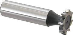 Interstate - 3/4" Diam x 1/8" Face Width, Cobalt, 10 Teeth, Shank Connection Woodruff Keyseat Cutter - Uncoated, 2-1/8" OAL x 1/2" Shank, Staggered Teeth, ANSI 406, Old Standard 7 - Top Tool & Supply