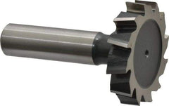 Interstate - 1-1/2" Diam x 5/16" Face Width, Cobalt, 16 Teeth, Shank Connection Woodruff Keyseat Cutter - Uncoated, 2-5/16" OAL x 1/2" Shank, Staggered Teeth, ANSI 1012, Old Standard 25 - Top Tool & Supply