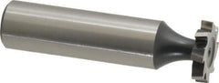 Interstate - 5/8" Diam x 1/8" Face Width, High Speed Steel, 8 Teeth, Shank Connection Woodruff Keyseat Cutter - Uncoated, 2-1/8" OAL x 1/2" Shank, Staggered Teeth, ANSI 405, Old Standard 5 - Top Tool & Supply