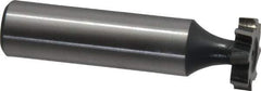 Interstate - 5/8" Diam x 5/32" Face Width, High Speed Steel, 8 Teeth, Shank Connection Woodruff Keyseat Cutter - Uncoated, 2-5/32" OAL x 1/2" Shank, Staggered Teeth, ANSI 505, Old Standard 6 - Top Tool & Supply