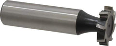 Interstate - 3/4" Diam x 5/32" Face Width, High Speed Steel, 10 Teeth, Shank Connection Woodruff Keyseat Cutter - Uncoated, 2-5/32" OAL x 1/2" Shank, Staggered Teeth, ANSI 506, Old Standard 8 - Top Tool & Supply