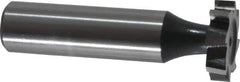 Interstate - 3/4" Diam x 3/16" Face Width, High Speed Steel, 10 Teeth, Shank Connection Woodruff Keyseat Cutter - Uncoated, 2-3/16" OAL x 1/2" Shank, Staggered Teeth, ANSI 606, Old Standard 9 - Top Tool & Supply