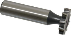 Interstate - 7/8" Diam x 5/32" Face Width, High Speed Steel, 10 Teeth, Shank Connection Woodruff Keyseat Cutter - Uncoated, 2-5/32" OAL x 1/2" Shank, Staggered Teeth, ANSI 507, Old Standard 10 - Top Tool & Supply