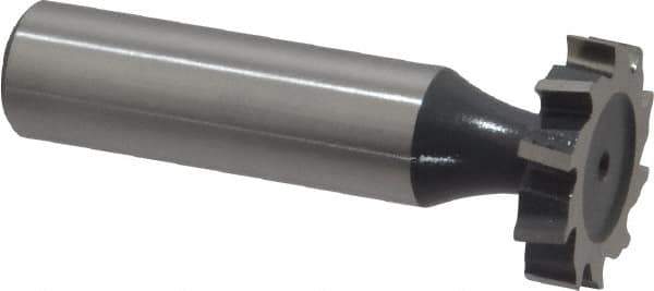 Interstate - 7/8" Diam x 3/16" Face Width, High Speed Steel, 10 Teeth, Shank Connection Woodruff Keyseat Cutter - Uncoated, 2-3/16" OAL x 1/2" Shank, Staggered Teeth, ANSI 607, Old Standard 11 - Top Tool & Supply